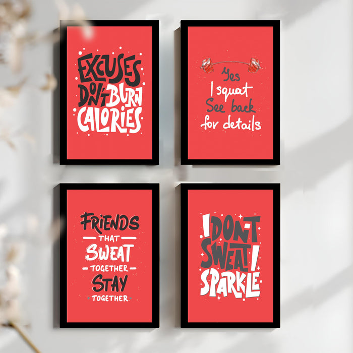Motivational Quotes Life is Too Short To Wait Art Prints (Set Of 4, (A4) 8x12 Inch)