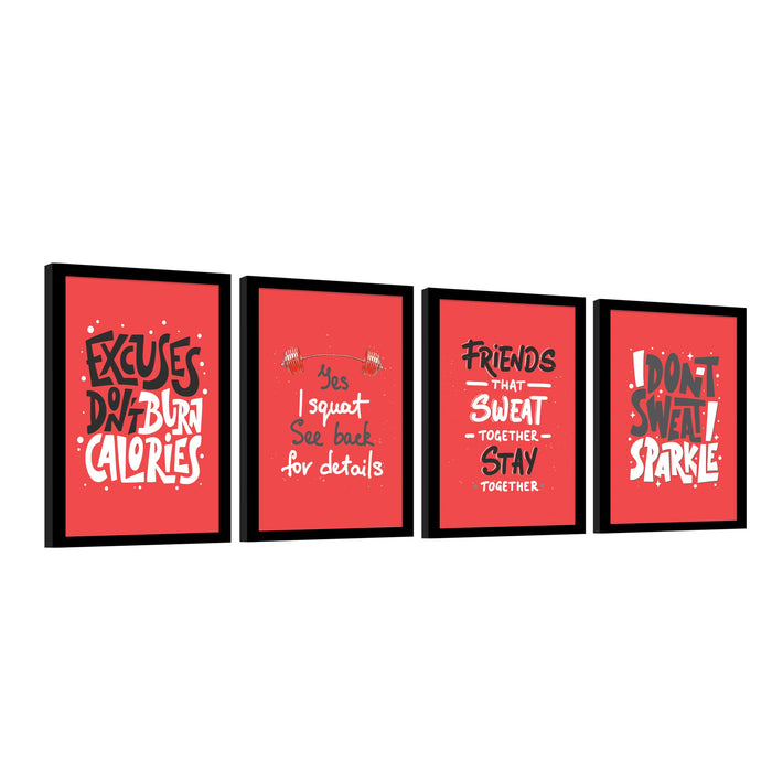 Motivational Quotes Life is Too Short To Wait Art Prints (Set Of 4, (A4) 8x12 Inch)