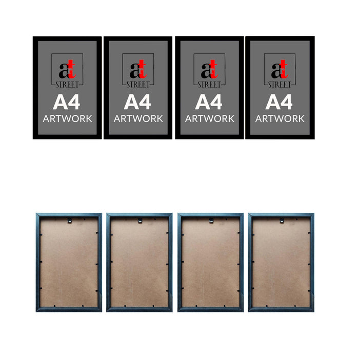 Motivational Quotes Life is Too Short To Wait Art Prints (Set Of 4, (A4) 8x12 Inch)