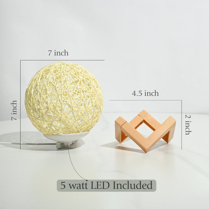 Decorative Wooden Bedside Table Lamp Night Light Desk Side Table Warm White Lamps for Living Room Bedroom 13x24 cm (with LED Light)