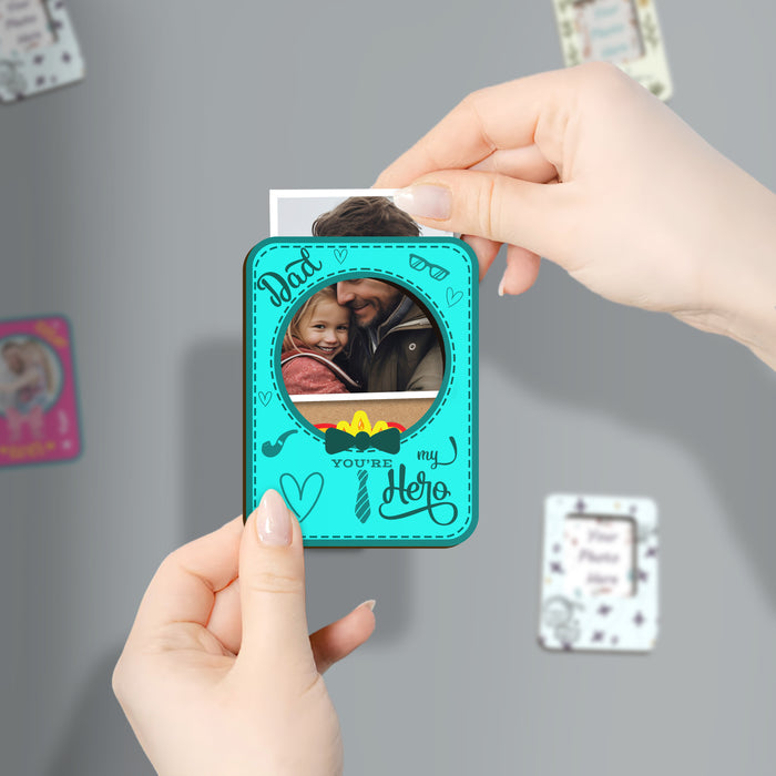 Fridge Magnet Photo Frame, Decorative Magnetic Photo Frames for Fridge Panel, Locker, Office Cabinet, or Metal Surface