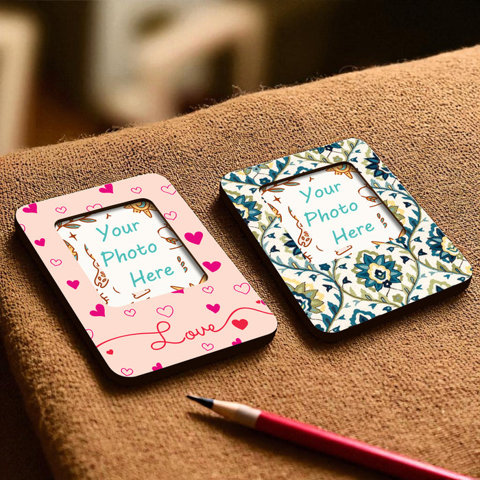 Fridge Magnet Photo Frame, Decorative Magnetic Photo Frames for Fridge Panel, Locker, Office Cabinet, or Metal Surface