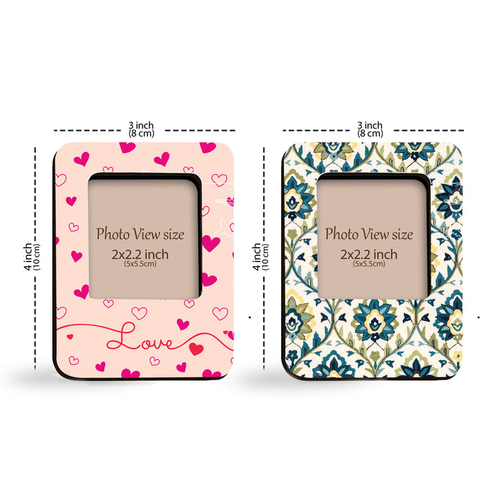 Fridge Magnet Photo Frame, Decorative Magnetic Photo Frames for Fridge Panel, Locker, Office Cabinet, or Metal Surface