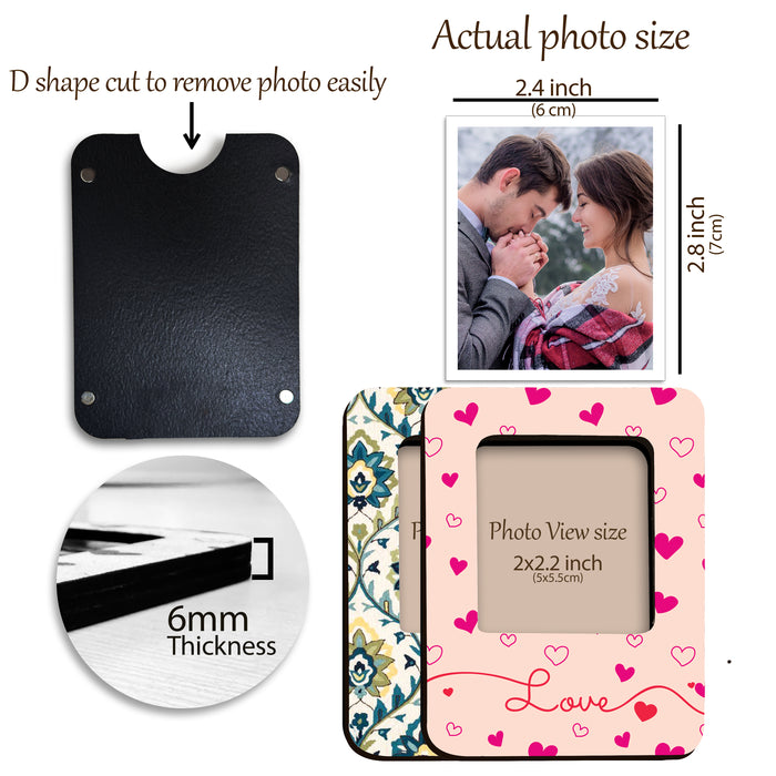 Fridge Magnet Photo Frame, Decorative Magnetic Photo Frames for Fridge Panel, Locker, Office Cabinet, or Metal Surface