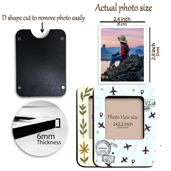 Fridge Magnet Photo Frame, Decorative Magnetic Photo Frames for Fridge Panel, Locker, Office Cabinet, or Metal Surface