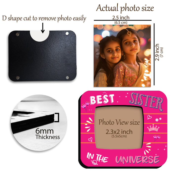 Fridge Magnet Photo Frame, Decorative Magnetic Photo Frames for Fridge Panel, Locker, Office Cabinet, or Metal Surface