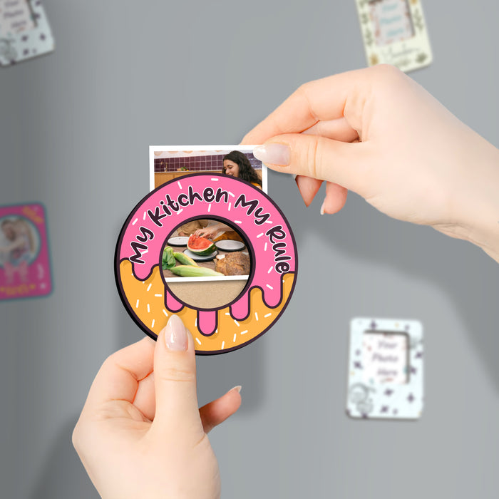 Fridge Magnet Photo Frame, Decorative Magnetic Photo Frames for Fridge Panel, Locker, Office Cabinet, or Metal Surface