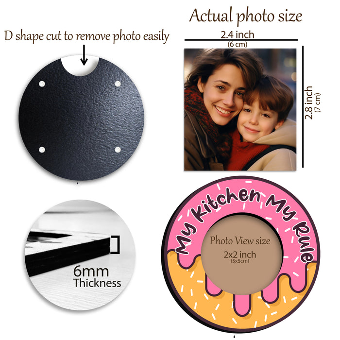 Fridge Magnet Photo Frame, Decorative Magnetic Photo Frames for Fridge Panel, Locker, Office Cabinet, or Metal Surface