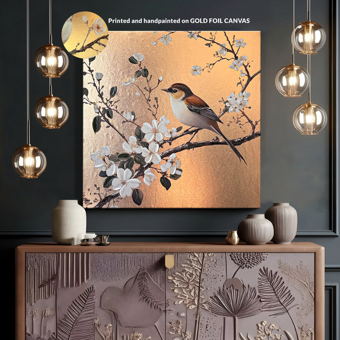 Stretched Canvas 3D Wall Art Textured Painting, Stretched Canvas Artwork Hand-Painted Tranquil Meditation Room Decor, Giclée Print 61x61 cm