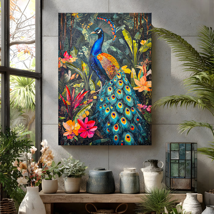 Stretched Canvas 3D Wall Art Textured Painting, Stretched Canvas Zen Spiritual Artwork Hand-Painted Tranquil Meditation Room Decor, Giclée Print 61x91 cm