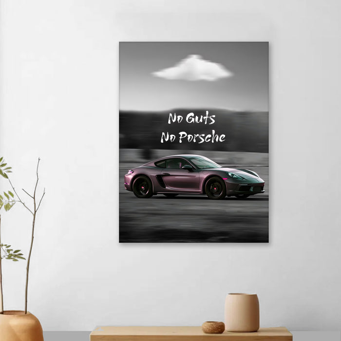 Motivational Car Stretched Canvas Painting Automotive Wall Art with Retro Car Illustration and Classic Vintage Wall Art 41x56 cm