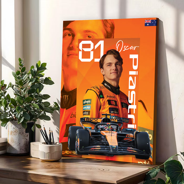 Stretched Canvas Motorsport Racing Print Painting with Modern Stretched Canvas Graphic Car Race 41x56 cm / 56x86 cm