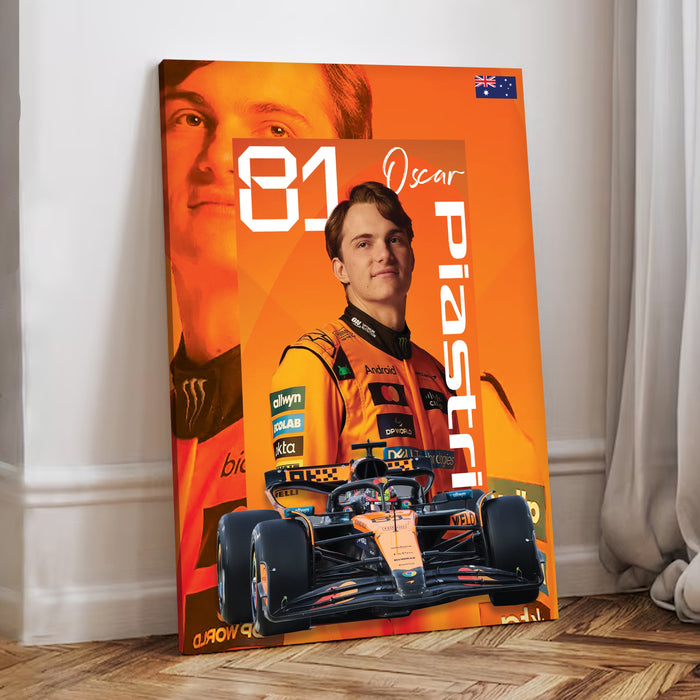 Stretched Canvas Motorsport Racing Print Painting with Modern Stretched Canvas Graphic Car Race 41x56 cm / 56x86 cm