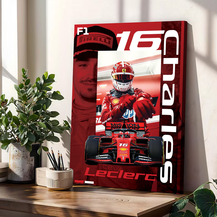 Stretched Canvas Motorsport Racing Print Painting with Modern Stretched Canvas Graphic Car Race 41x56 cm / 56x86 cm