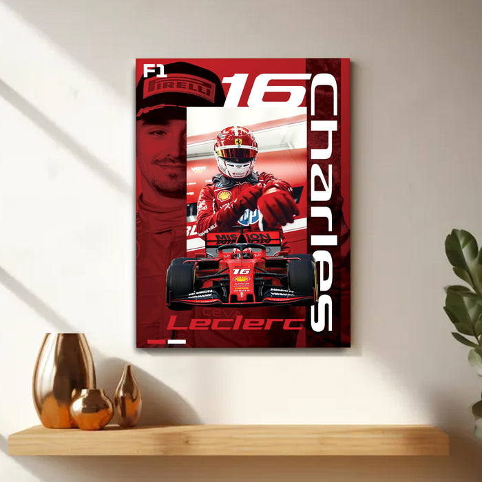 Stretched Canvas Motorsport Racing Print Painting with Modern Stretched Canvas Graphic Car Race 41x56 cm / 56x86 cm