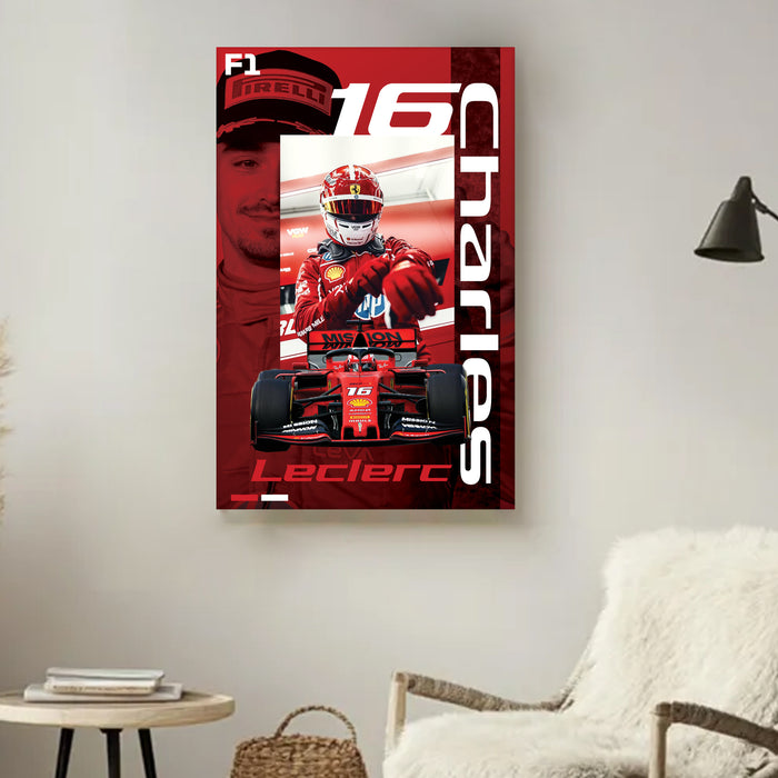 Stretched Canvas Motorsport Racing Print Painting with Modern Stretched Canvas Graphic Car Race 41x56 cm / 56x86 cm