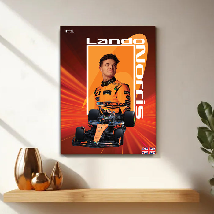 Stretched Canvas Motorsport Racing Print Painting with Modern Stretched Canvas Graphic Car Race 41x56 cm / 56x86 cm