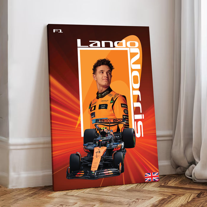 Stretched Canvas Motorsport Racing Print Painting with Modern Stretched Canvas Graphic Car Race 41x56 cm / 56x86 cm