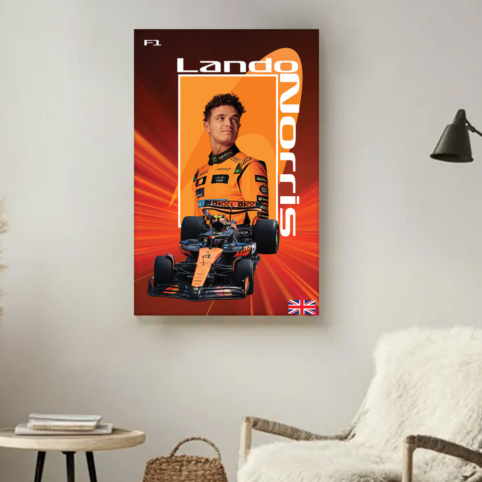 Stretched Canvas Motorsport Racing Print Painting with Modern Stretched Canvas Graphic Car Race 41x56 cm / 56x86 cm