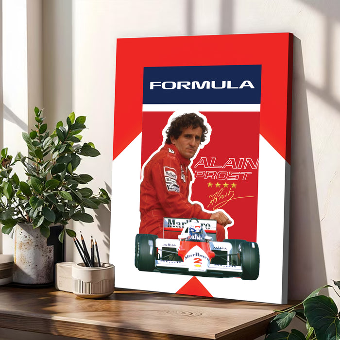 Stretched Canvas Motorsport Racing Print Painting with Modern Stretched Canvas Graphic Car Race 41x56 cm / 56x86 cm