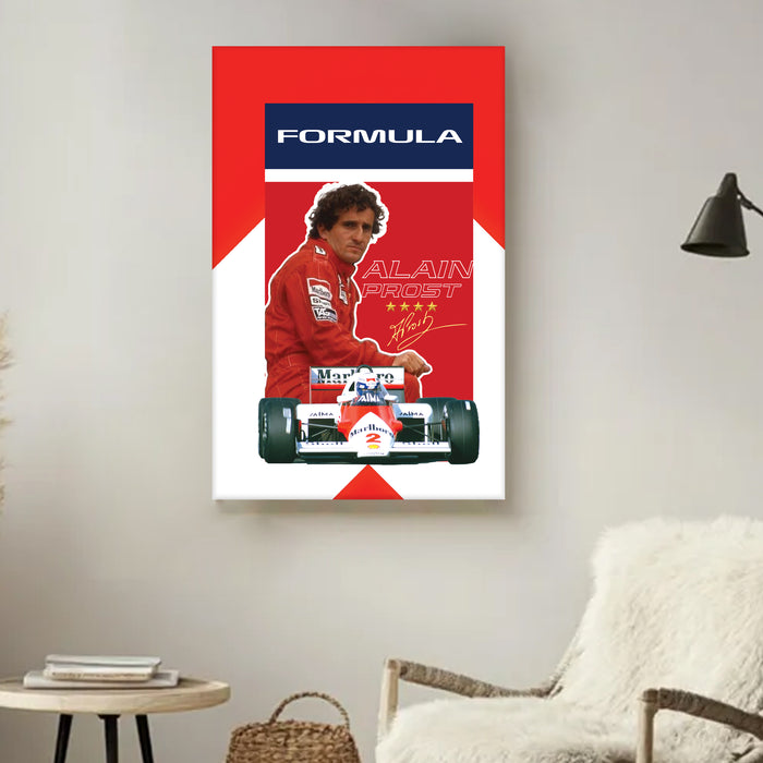 Stretched Canvas Motorsport Racing Print Painting with Modern Stretched Canvas Graphic Car Race 41x56 cm / 56x86 cm