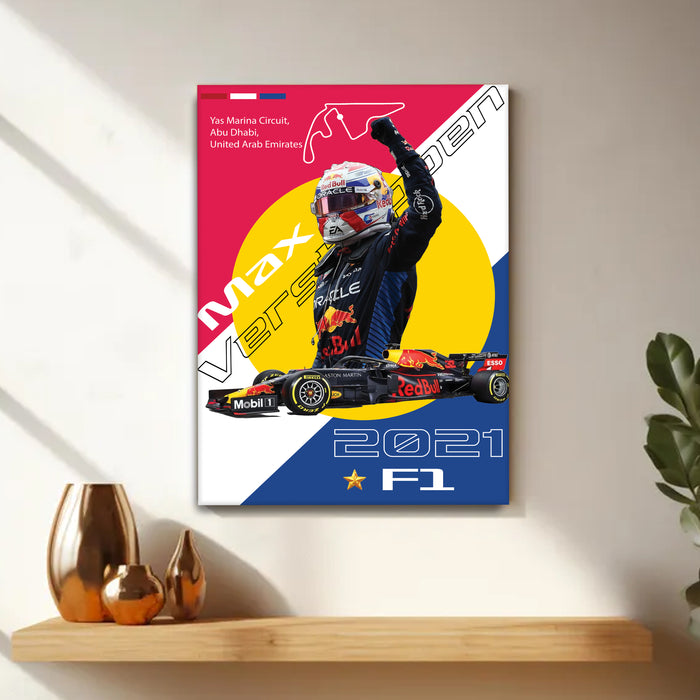 Stretched Canvas Racing Car Painting Wall Art, Motorsport Style Poster, Stretched Canvas Racing Art Print Home Decor 41x56 cm / 56x86 cm