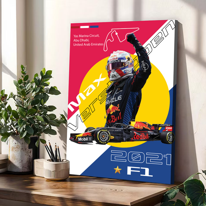 Stretched Canvas Racing Car Painting Wall Art, Motorsport Style Poster, Stretched Canvas Racing Art Print Home Decor 41x56 cm / 56x86 cm