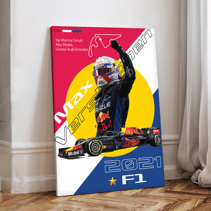 Stretched Canvas Racing Car Painting Wall Art, Motorsport Style Poster, Stretched Canvas Racing Art Print Home Decor 41x56 cm / 56x86 cm