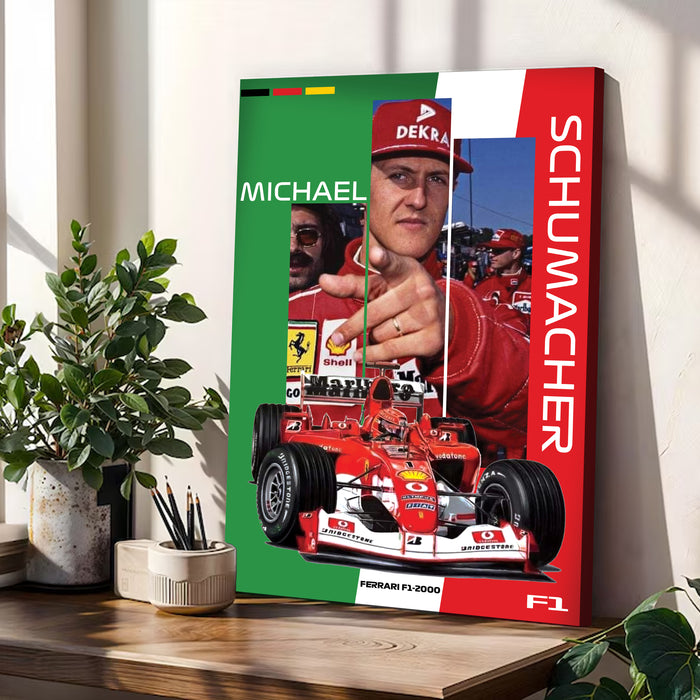 Stretched Canvas Racing Car Painting Wall Art, Motorsport Style Poster, Stretched Canvas Racing Art Print Home Decor 41x56 cm / 56x86 cm