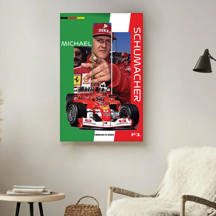 Stretched Canvas Racing Car Painting Wall Art, Motorsport Style Poster, Stretched Canvas Racing Art Print Home Decor 41x56 cm / 56x86 cm