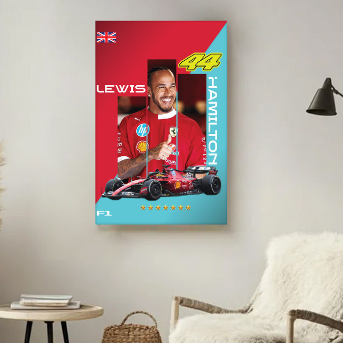 Stretched Canvas Racing Car Painting Wall Art, Motorsport Style Poster, Stretched Canvas Racing Art Print Home Decor 41x56 cm / 56x86 cm