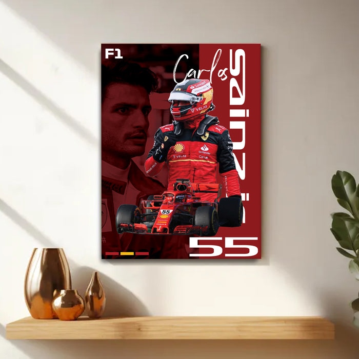 Stretched Canvas Racing Car Painting Wall Art, Motorsport Style Poster, Stretched Canvas Racing Art Print Home Decor 41x56 cm / 56x86 cm