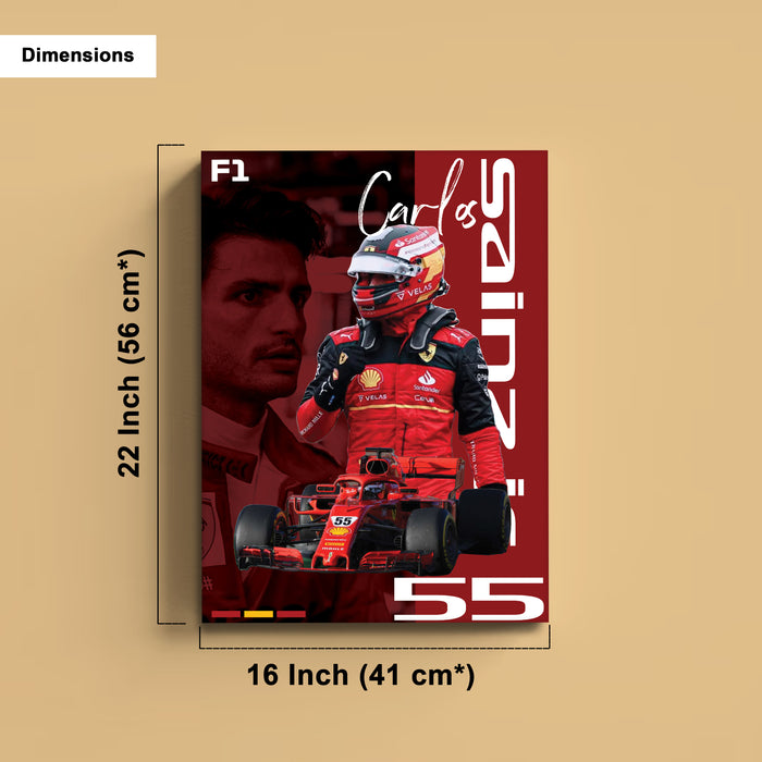 Stretched Canvas Racing Car Painting Wall Art, Motorsport Style Poster, Stretched Canvas Racing Art Print Home Decor 41x56 cm / 56x86 cm