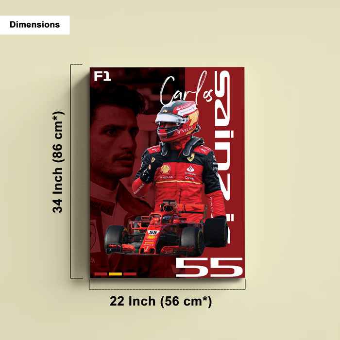 Stretched Canvas Racing Car Painting Wall Art, Motorsport Style Poster, Stretched Canvas Racing Art Print Home Decor 41x56 cm / 56x86 cm