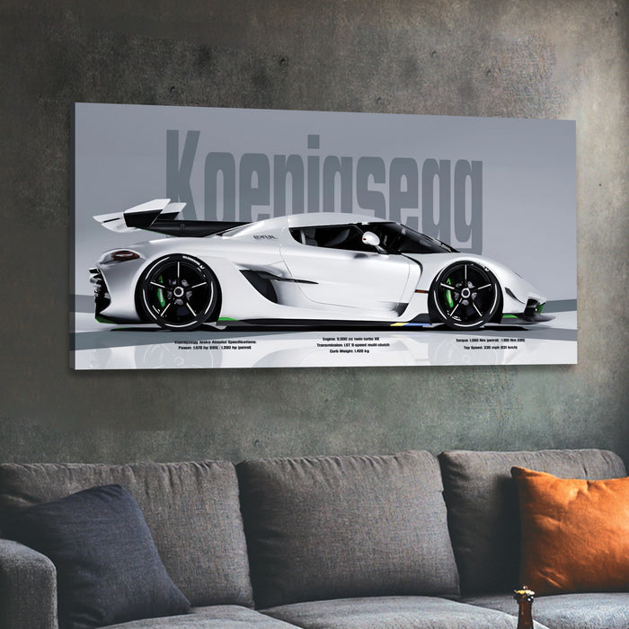 Stretched Canvas Racing Wall Art for Men Modern Race Car Wall Art Painting For Wall Decoration 117x56 cm
