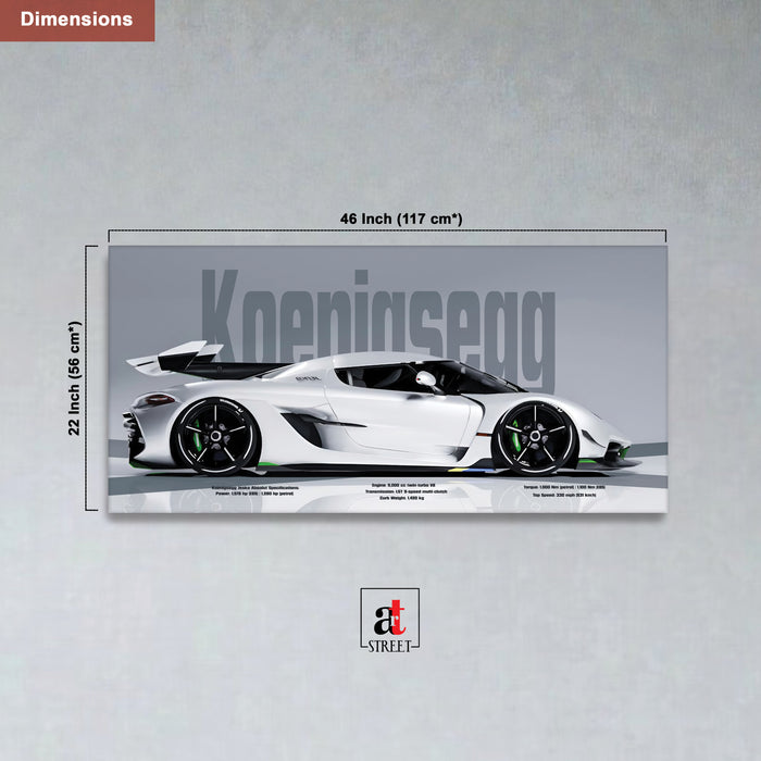 Stretched Canvas Racing Wall Art for Men Modern Race Car Wall Art Painting For Wall Decoration 117x56 cm