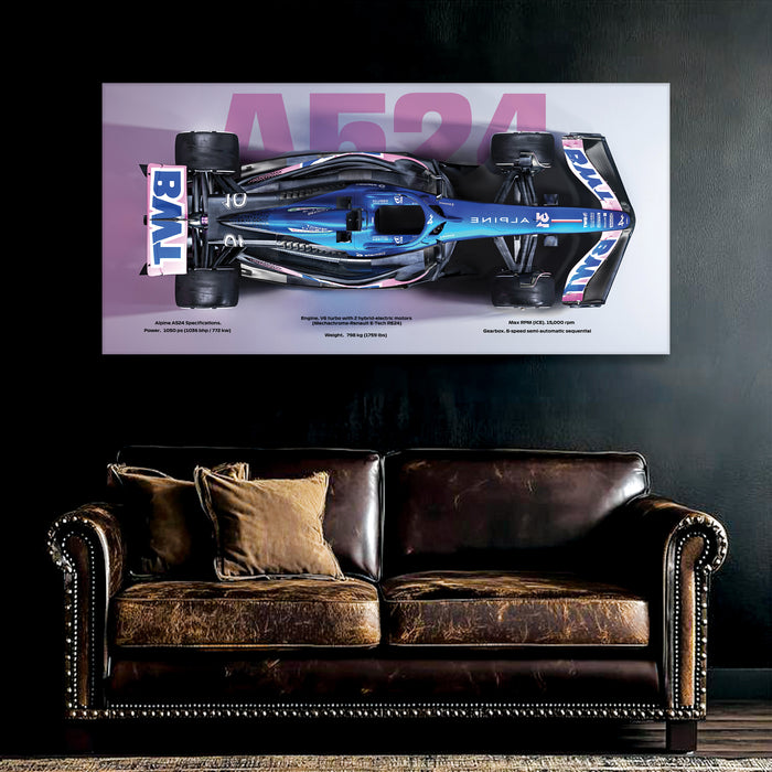 Stretched Canvas Racing Wall Art for Men Modern Race Car Wall Art Painting For Wall Decoration 117x56 cm