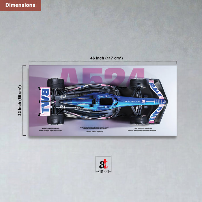 Stretched Canvas Racing Wall Art for Men Modern Race Car Wall Art Painting For Wall Decoration 117x56 cm