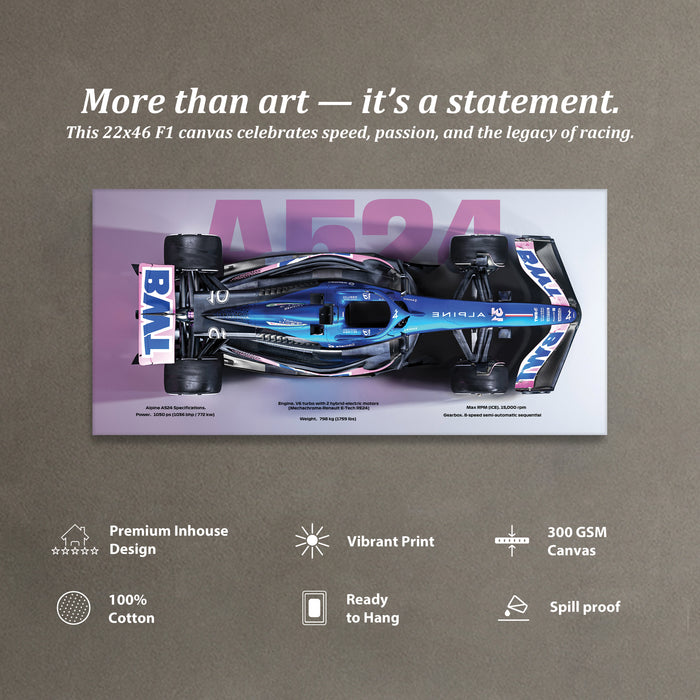 Stretched Canvas Racing Wall Art for Men Modern Race Car Wall Art Painting For Wall Decoration 117x56 cm