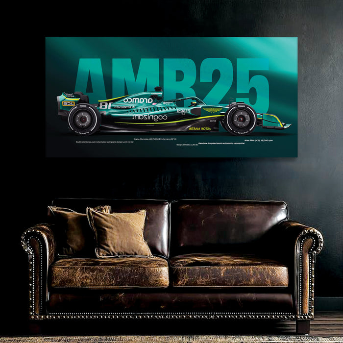 Stretched Canvas Racing Wall Art for Men Modern Race Car Wall Art Painting For Wall Decoration 117x56 cm