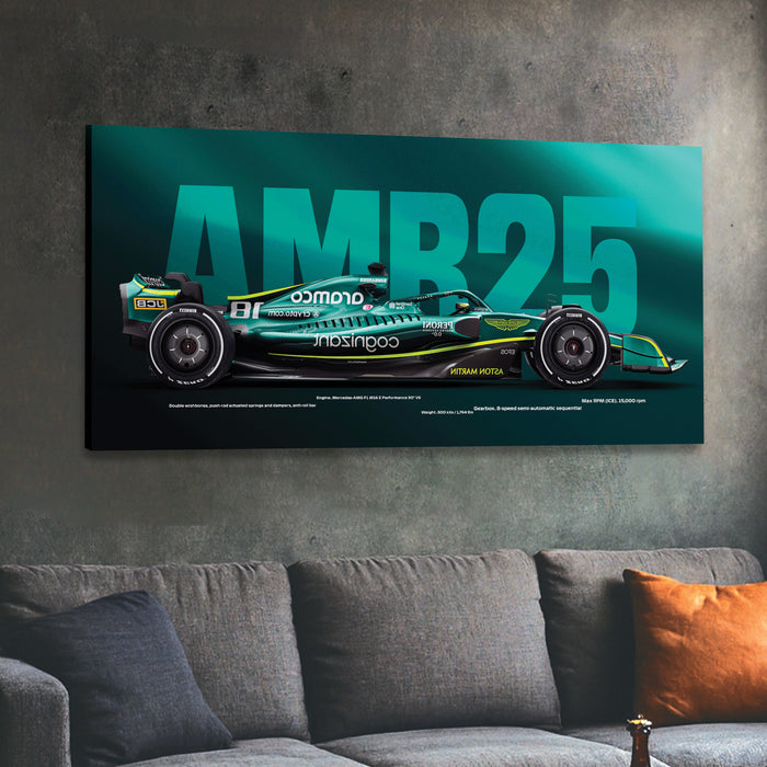 Stretched Canvas Racing Wall Art for Men Modern Race Car Wall Art Painting For Wall Decoration 117x56 cm