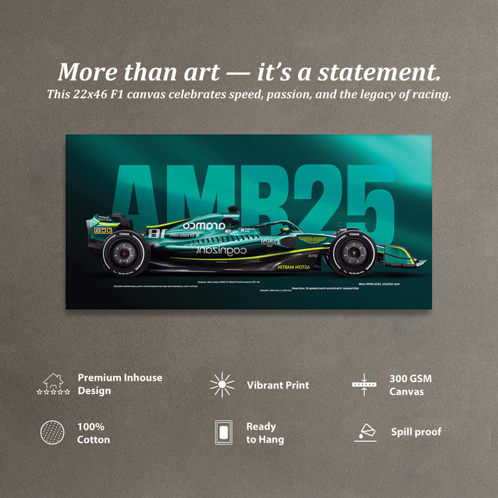 Stretched Canvas Racing Wall Art for Men Modern Race Car Wall Art Painting For Wall Decoration 117x56 cm