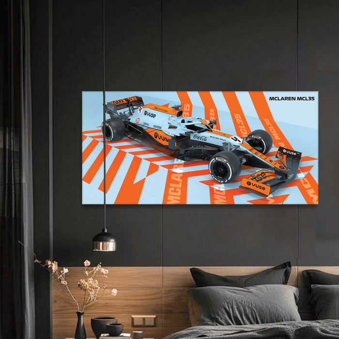 Stretched Canvas Racing Wall Art for Men Modern Race Car Wall Art Painting For Wall Decoration 117x56 cm