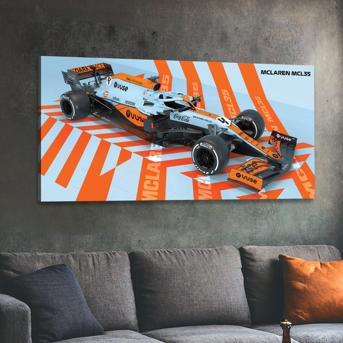 Stretched Canvas Racing Wall Art for Men Modern Race Car Wall Art Painting For Wall Decoration 117x56 cm