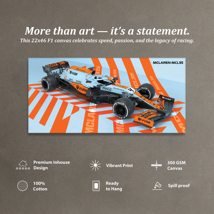 Stretched Canvas Racing Wall Art for Men Modern Race Car Wall Art Painting For Wall Decoration 117x56 cm