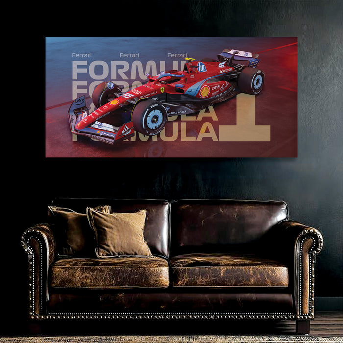Stretched Canvas Racing Wall Art for Men Modern Race Car Wall Art Painting For Wall Decoration 117x56 cm