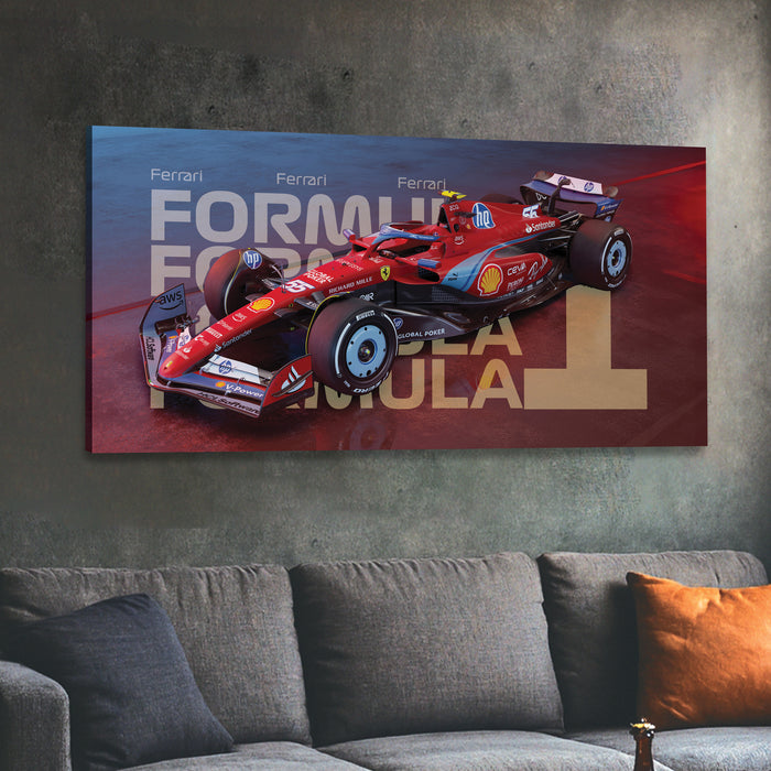 Stretched Canvas Racing Wall Art for Men Modern Race Car Wall Art Painting For Wall Decoration 117x56 cm