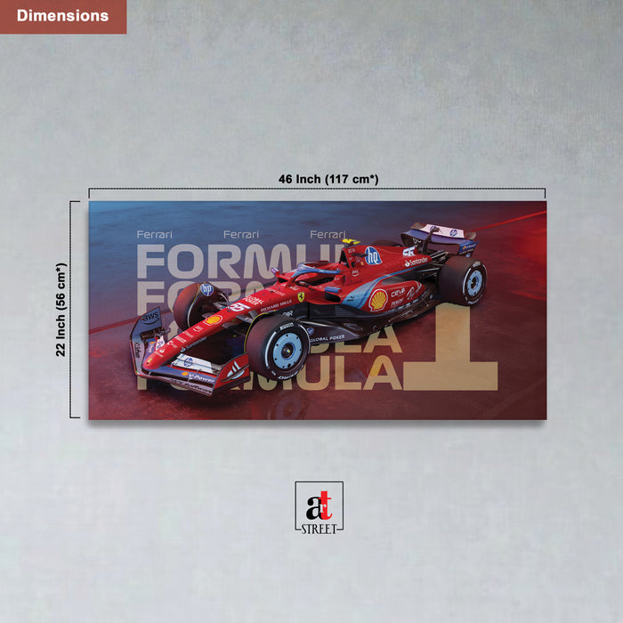 Stretched Canvas Racing Wall Art for Men Modern Race Car Wall Art Painting For Wall Decoration 117x56 cm