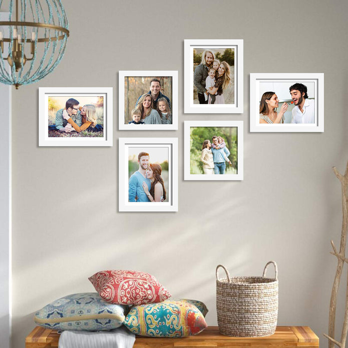 Individual White Photo Frame for Home Living Room and Wall Decoration.