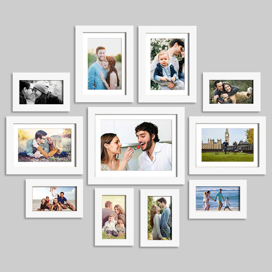 Set Of 11 Wall Photo Frame, For Home Decor ( Size 4x6, 6x8, 8x10 inches )